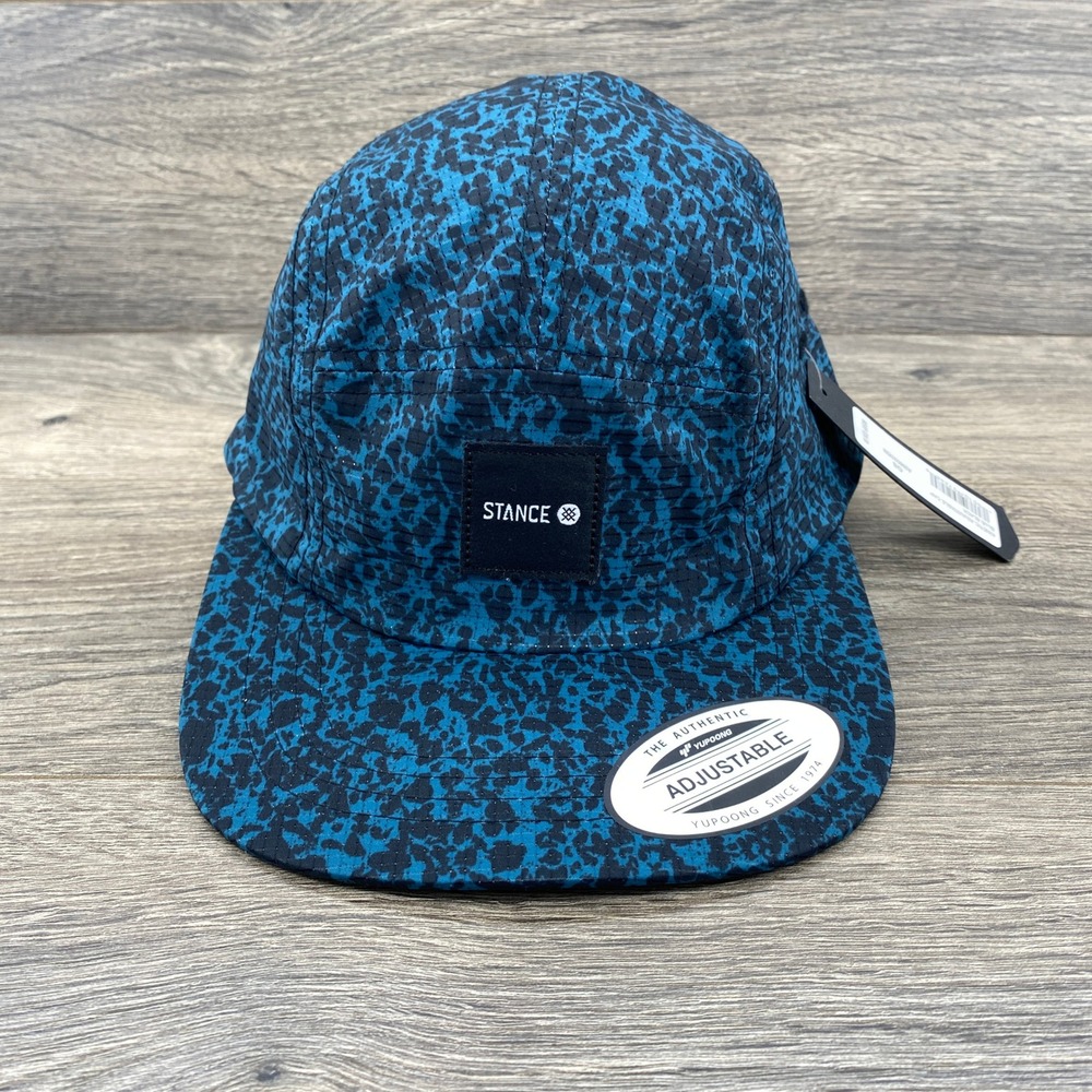Stance Kinetic Adjustable Cap Mens OS Blue Black Leopard Print 5-Panel Hat